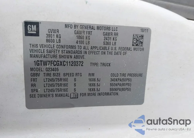 1GTW7FCGXC1120372: 43937771