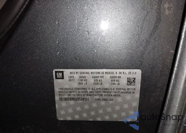 3G1BE6SM0JS524104: 43937880