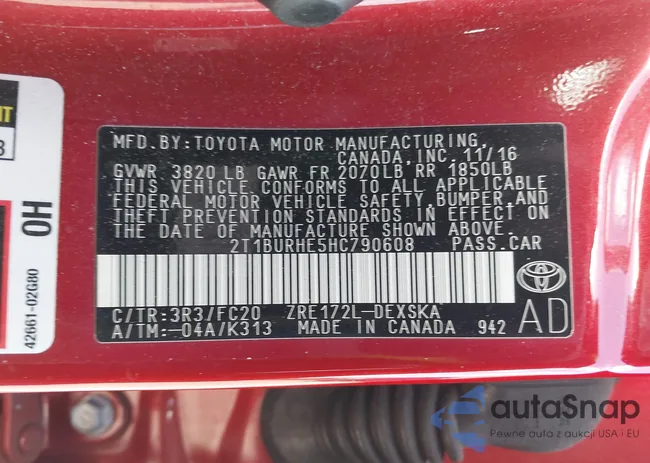 2T1BURHE5HC790608: 43937977