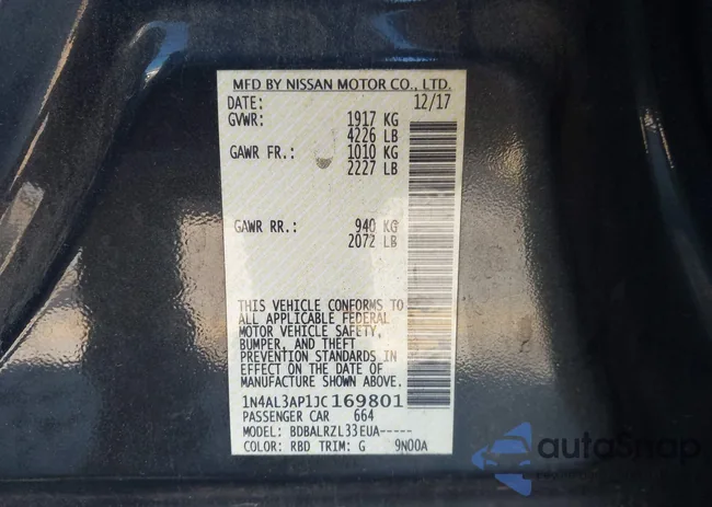 1N4AL3AP1JC169801: 43938032