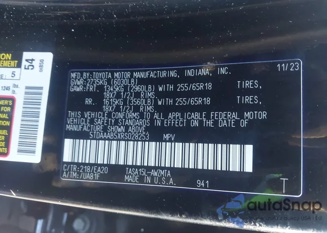 5TDAAAB5XRS028253: 43938043