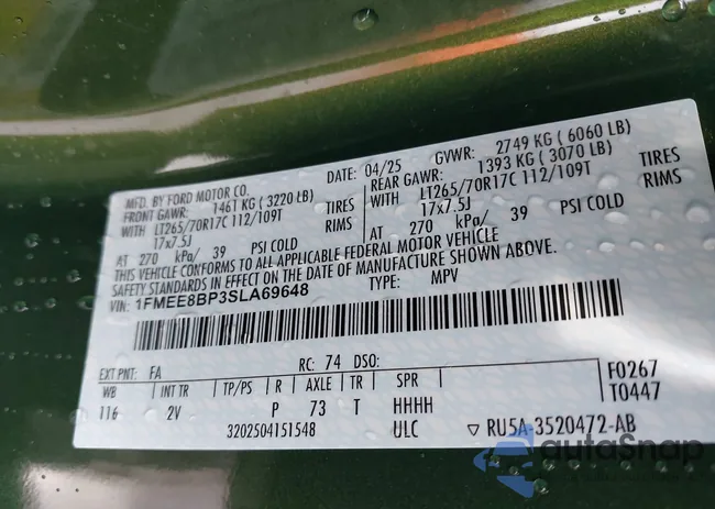 1FMEE8BP3SLA69648: 43938121