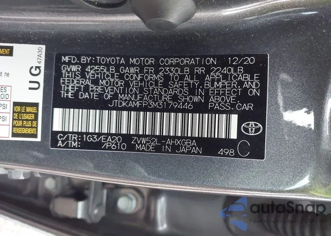 JTDKAMFP3M3179446: 43938143