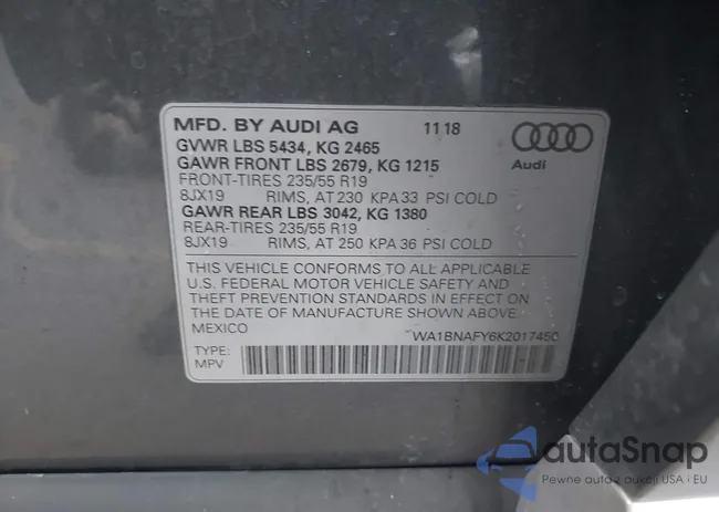 WA1BNAFY6K2017450: 43938231