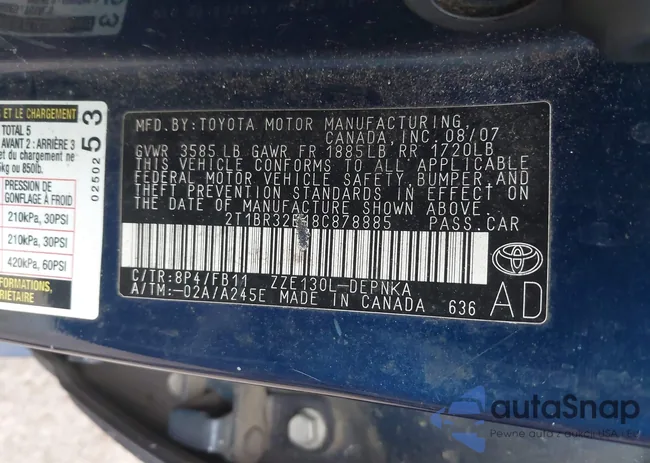 2T1BR32E18C878885: 43938826