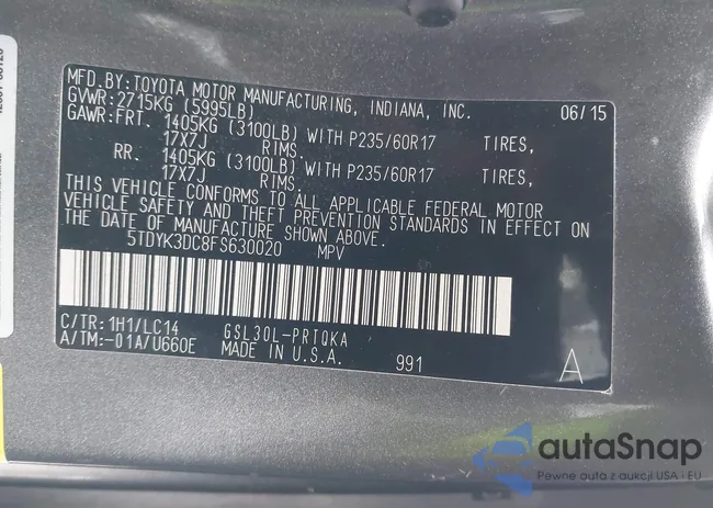 5TDYK3DC8FS630020: 43938834