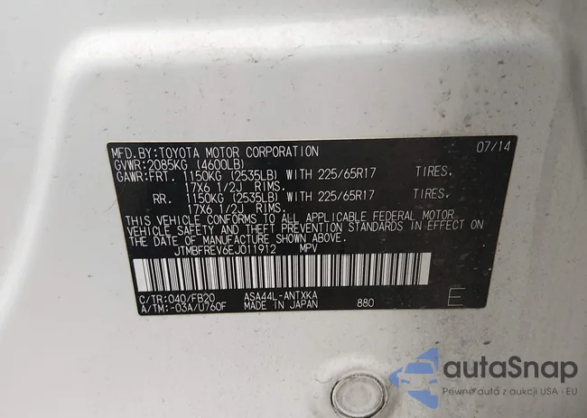 JTMBFREV6EJ011912: 43938869