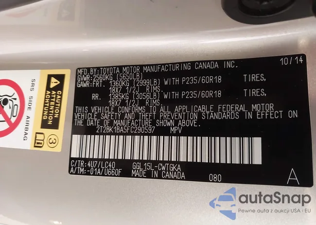 2T2BK1BA5FC290597: 43938887