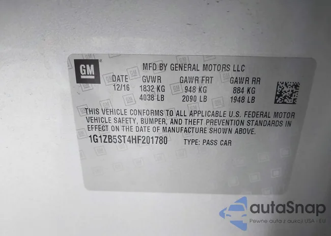 1G1ZB5ST4HF201780: 43939039