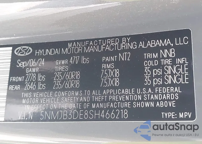 5NMJB3DE8SH466218: 43939088