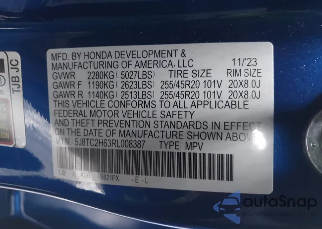 5J8TC2H63RL008387: 43939104