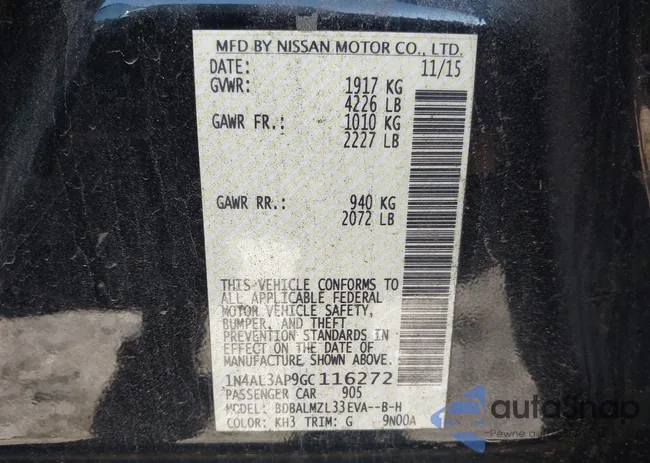 1N4AL3AP9GC116272: 43939191