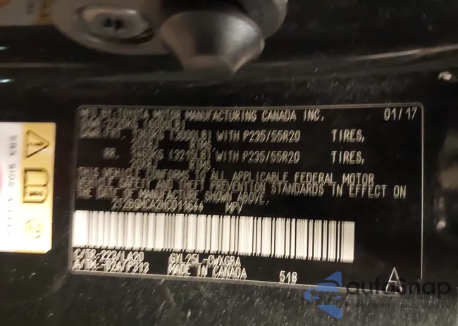 2T2BGMCA2HC011644: 43939192