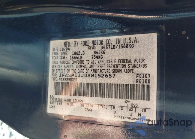 1FASP11J0SW152657: 43939281