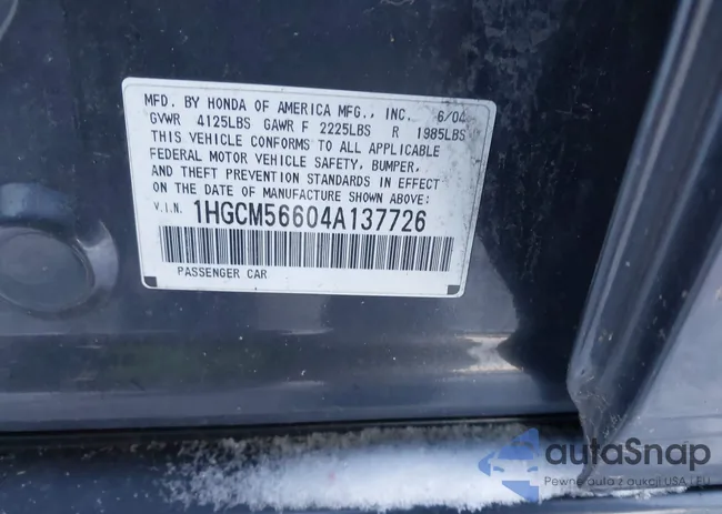 1HGCM56604A137726: 43939304