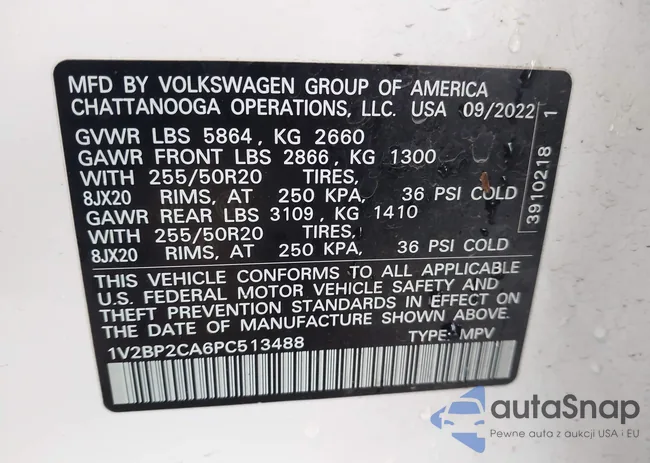 1V2BP2CA6PC513488: 43938371