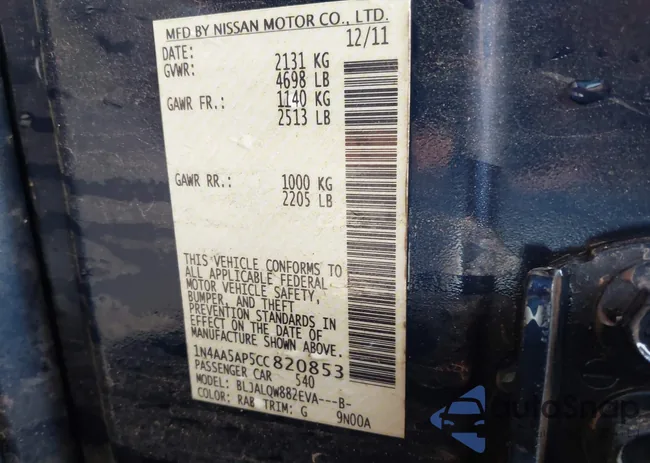 1N4AA5AP5CC820853: 43938400