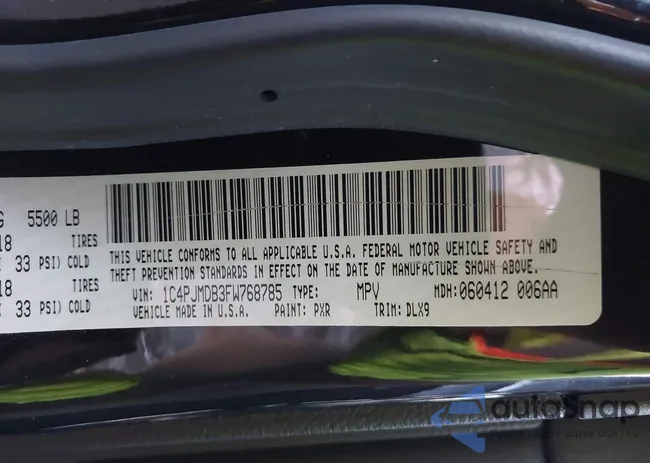 1C4PJMDB3FW768785: 43938675