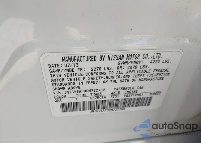 JN1CV6AP0DM722762: 43938714