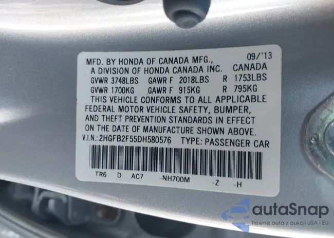 2HGFB2F55DH580576: 43938762