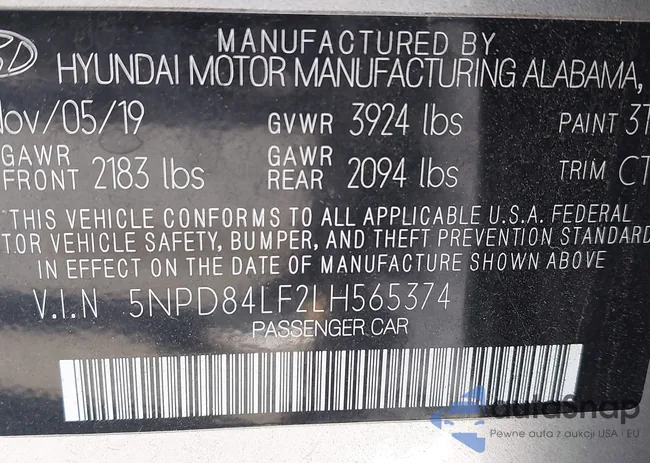 5NPD84LF2LH565374: 43940027