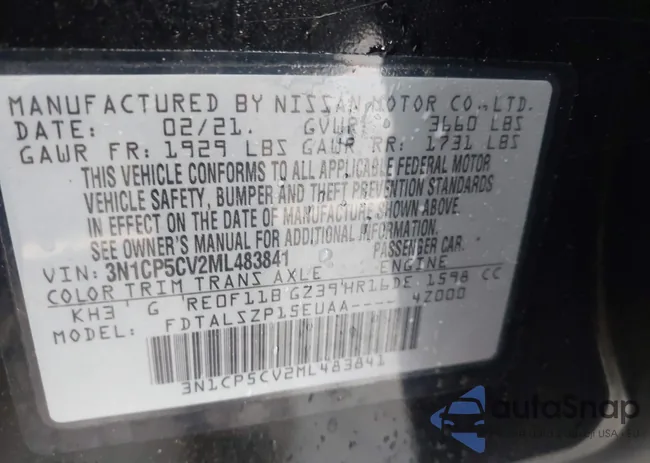 3N1CP5CV2ML483841: 43940051