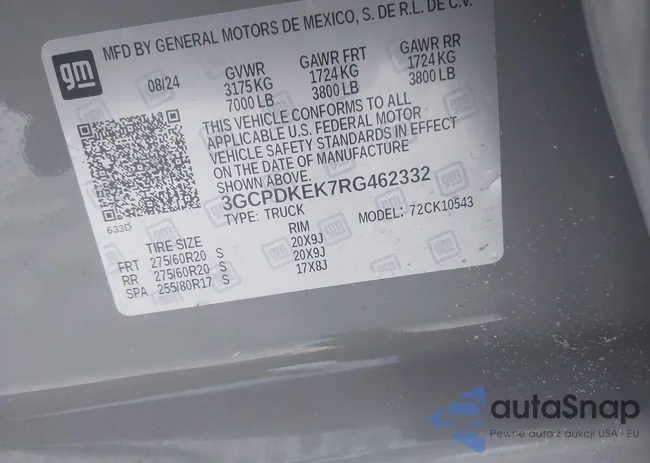 3GCPDKEK7RG462332: 43940211