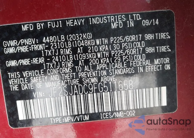 JF2SJADC9FG511658: 43940224