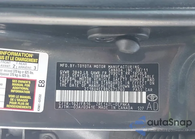 2T1BU4EE8BC675760: 43939389