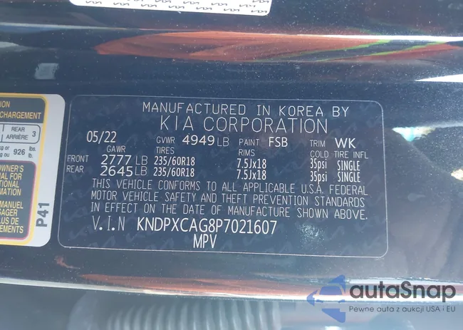 KNDPXCAG8P7021607: 43939513