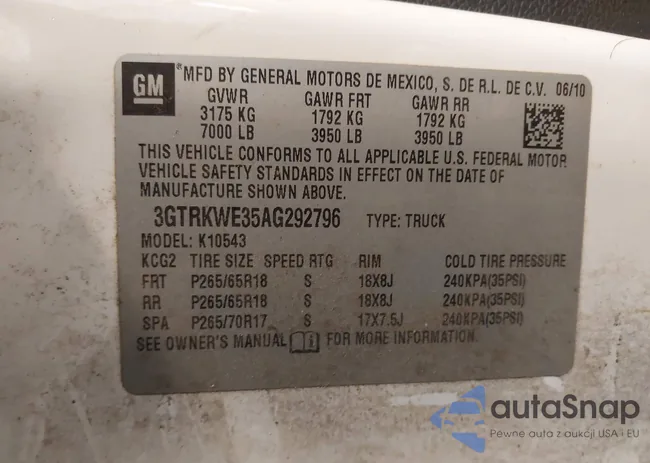 3GTRKWE35AG292796: 43939767