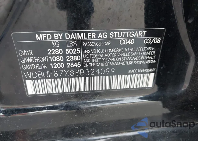 WDBUF87X88B324099: 43941063