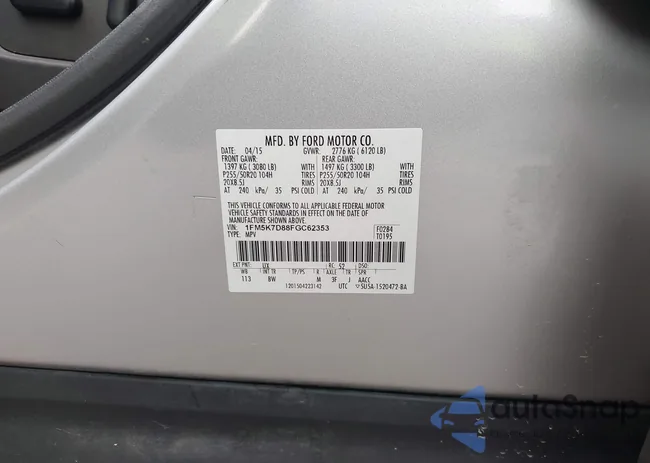 1FM5K7D88FGC62353: 43941121