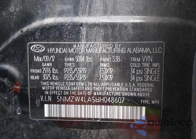 5NMZW4LA5HH048607: 43941151