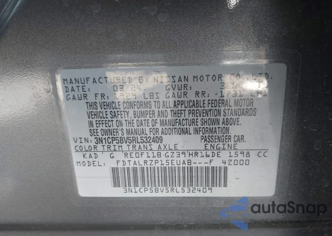 3N1CP5BV5RL532409: 43941218