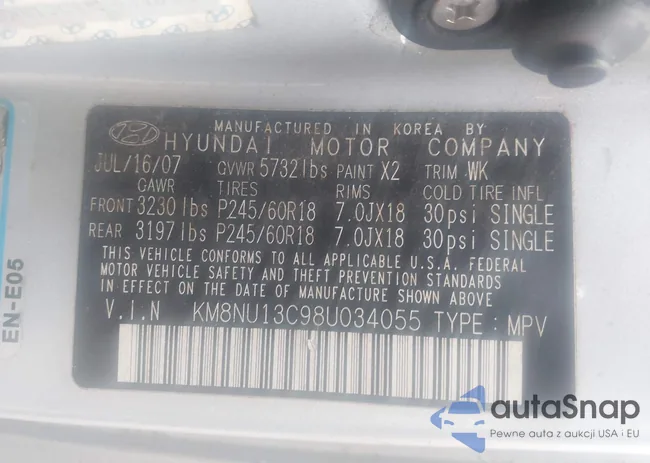 KM8NU13C98U034055: 43941253