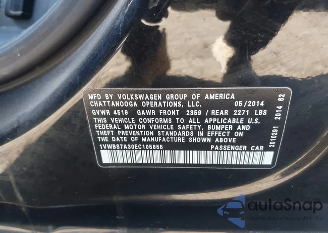 1VWBS7A30EC105855: 43941283