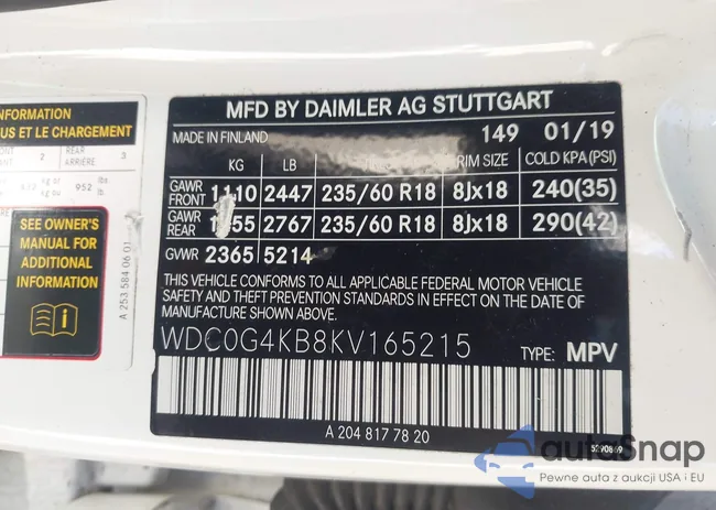 WDC0G4KB8KV165215: 43941299