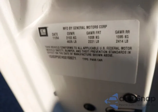 1G6DP567450168071: 43940465