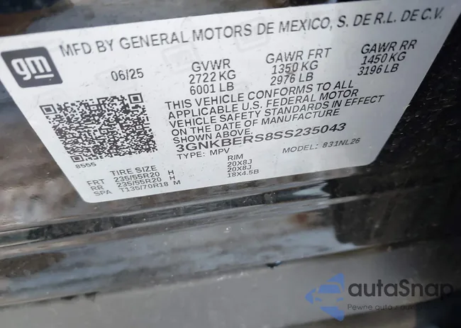 3GNKBERS8SS235043: 43940547