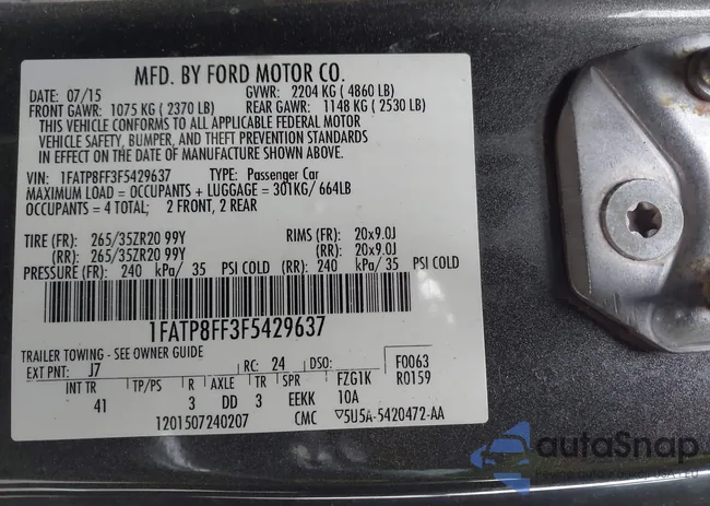 1FATP8FF3F5429637: 43940571