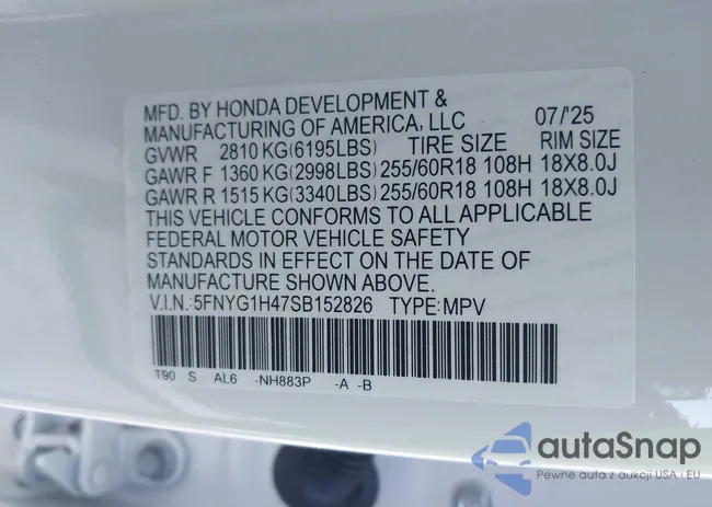 5FNYG1H47SB152826: 43940584