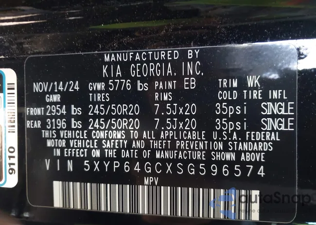 5XYP64GCXSG596574: 43940673