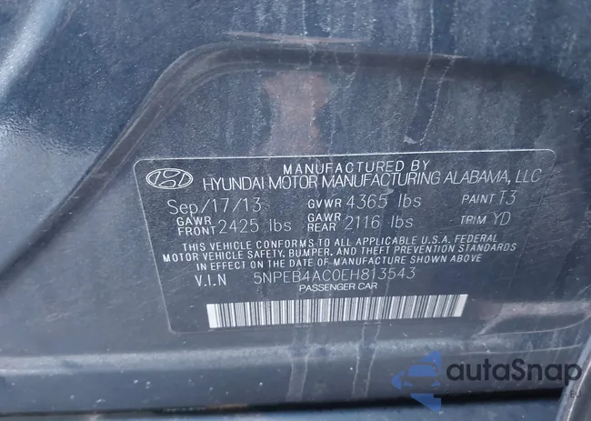 5NPEB4AC0EH813543: 43941837