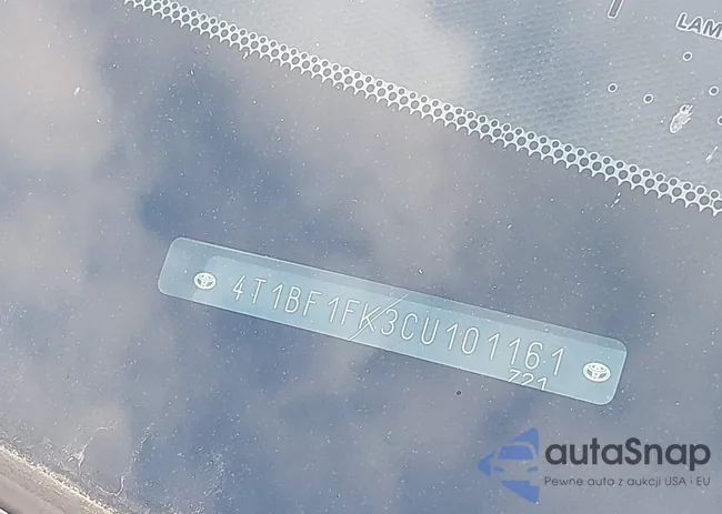 4T1BF1FK3CU101161: 43941890