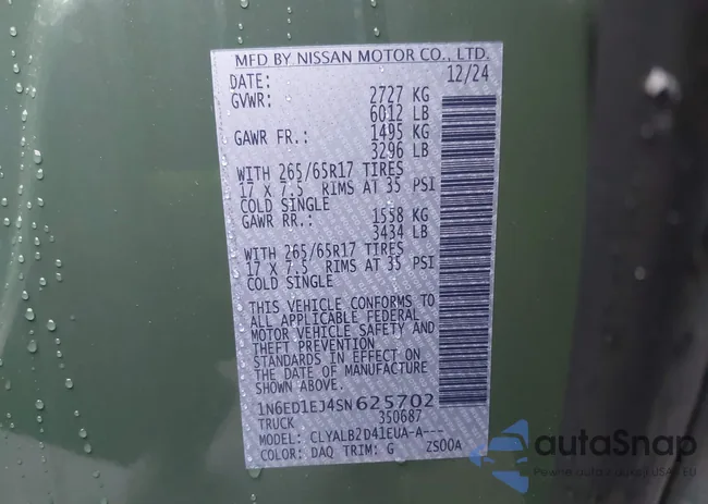 1N6ED1EJ4SN625702: 43942002