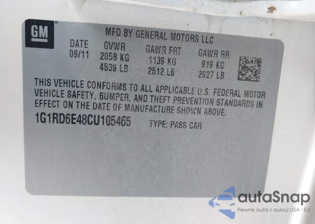 1G1RD6E48CU105465: 43942028