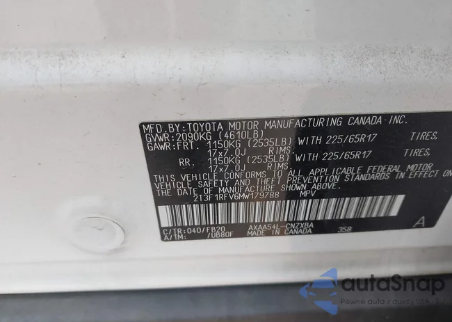 2T3F1RFV6MW179788: 43942054