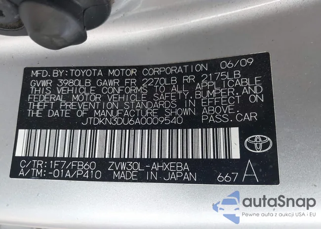 JTDKN3DU6A0009540: 43942098