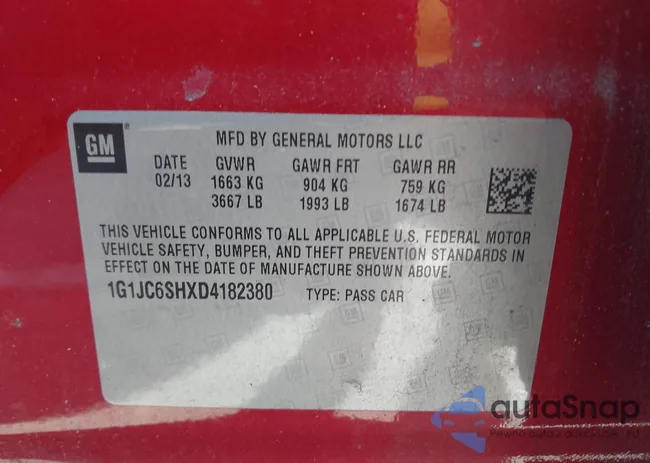 1G1JC6SHXD4182380: 43942197